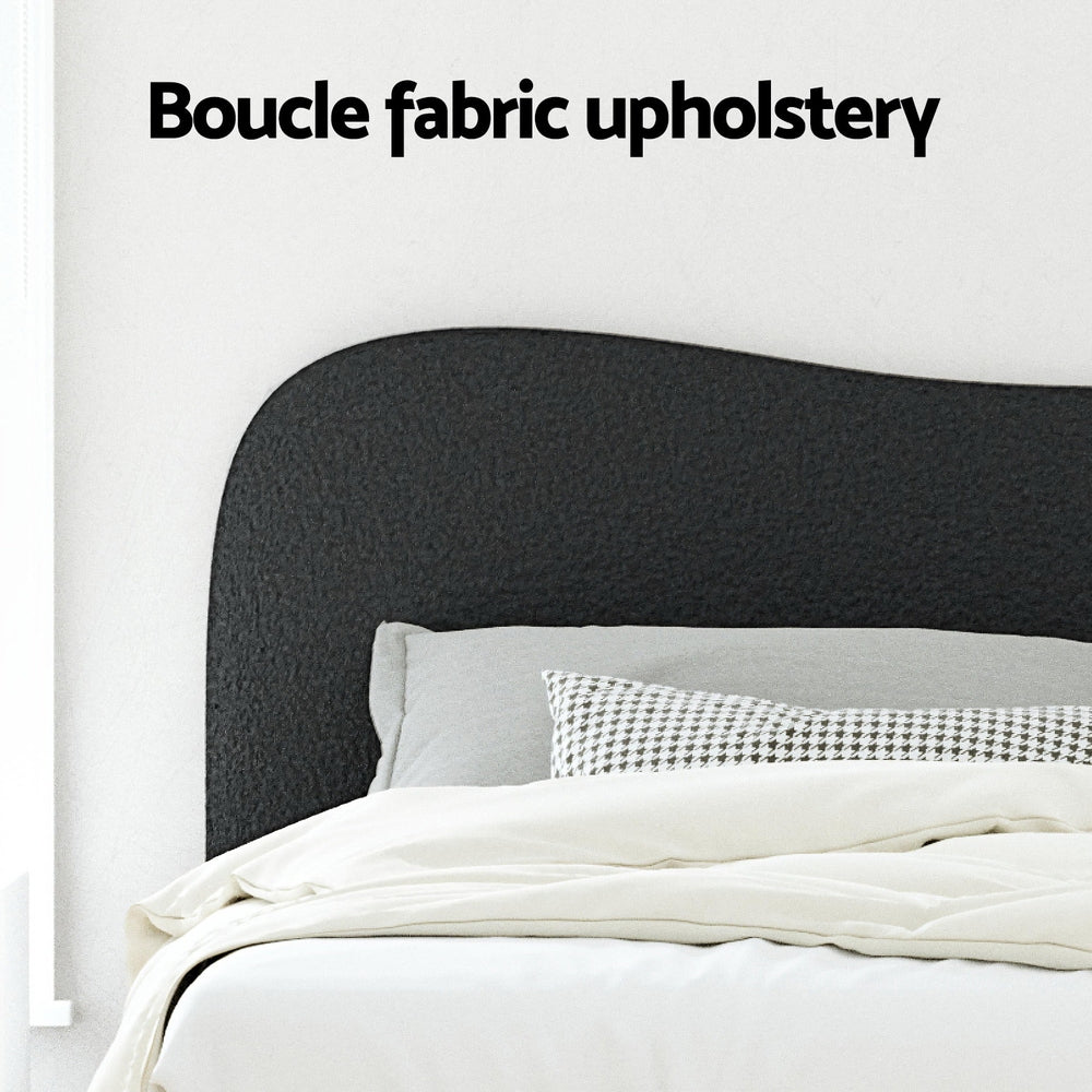 Artiss Bed Frame King Single Size Boucle DARA Furniture > Bedroom > Beds & Bed Frames