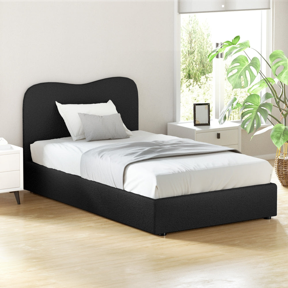 Artiss Bed Frame King Single Size Boucle DARA Furniture > Bedroom > Beds & Bed Frames