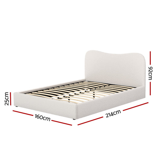 Artiss Bed Frame Queen Size Boucle DARA Baby & Kids > Kid’s Furniture > Kid’s Beds & Bed Frames