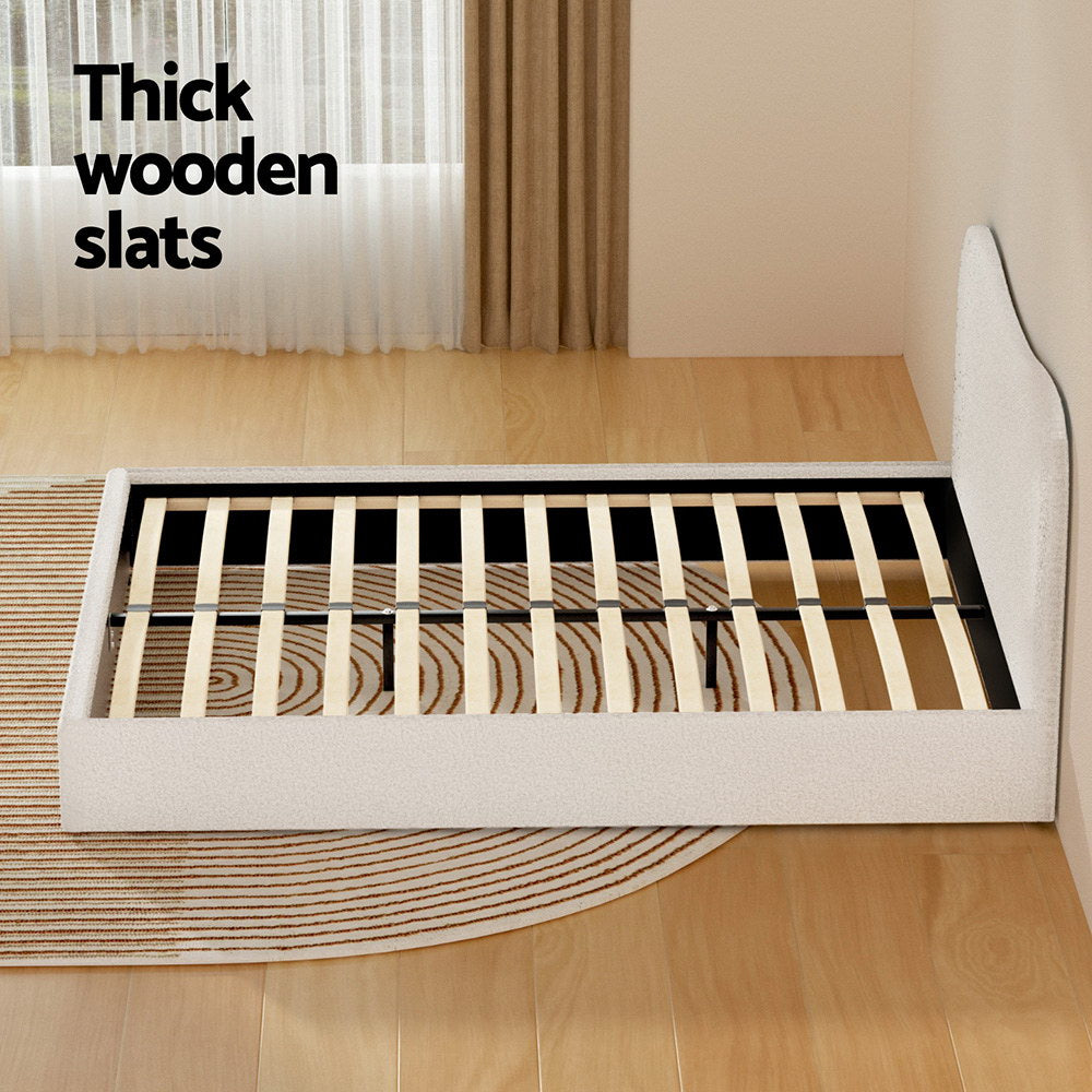 Artiss Bed Frame Queen Size Boucle DARA Baby & Kids > Kid’s Furniture > Kid’s Beds & Bed Frames