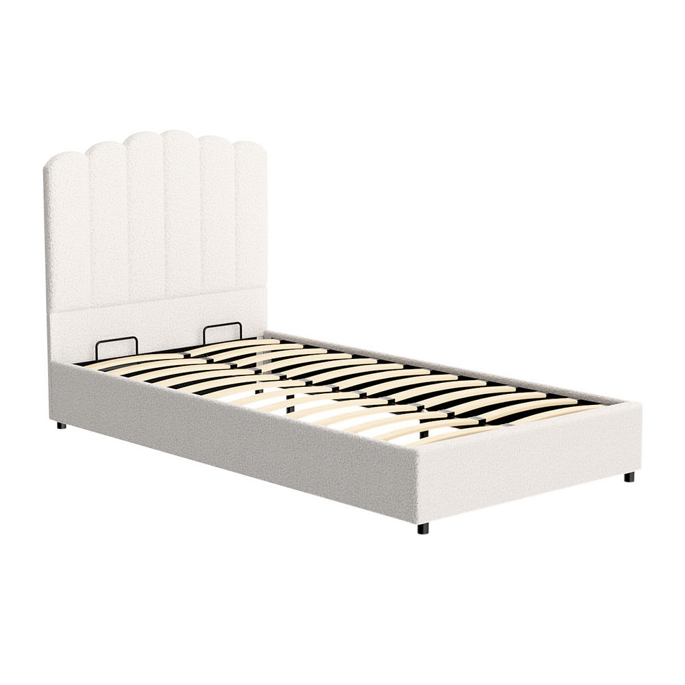 Artiss Bed Frame King Single Size Boucle FION Baby & Kids > Kid’s Furniture > Kid’s Beds & Bed Frames
