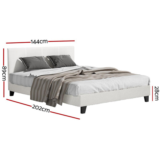 Artiss Bed Frame Double Size Boucle NEO Furniture > Bedroom > Beds & Bed Frames