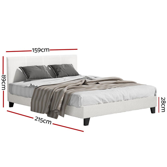 Artiss Bed Frame Queen Size Boucle NEO Furniture > Bedroom > Beds & Bed Frames