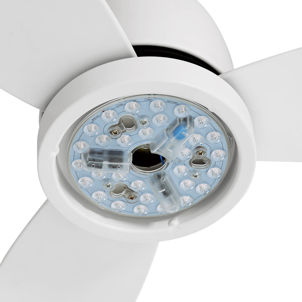 Devanti 52’’ Ceiling Fan DC Motor LED Light Remote Control White Appliances > Fans > Ceiling Fans