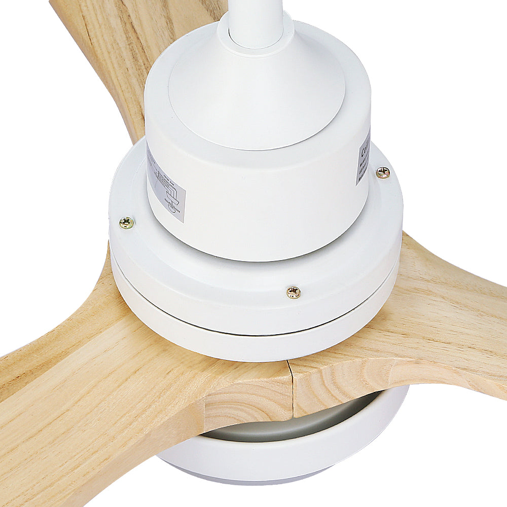 Devanti 52’’ Ceiling Fan AC Motor LED Light Remote Light Wood Appliances > Fans > Ceiling Fans