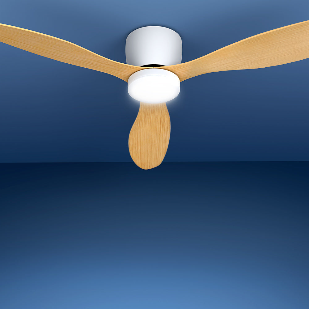 Devanti 52’’ Ceiling Fan DC Motor w/Light w/Remote Light Wood Appliances > Fans > Ceiling Fans