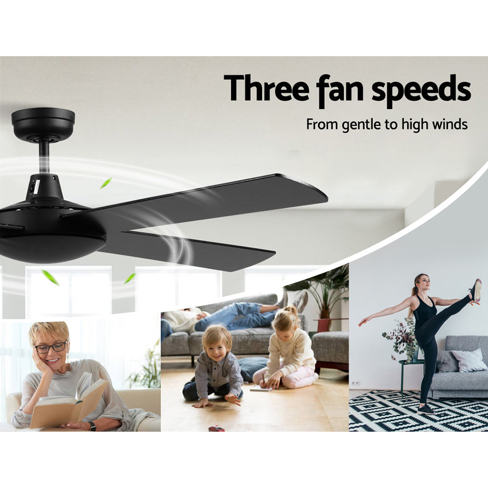 Devanti 52’’ Ceiling Fan w/Remote Black Appliances > Fans > Ceiling Fans