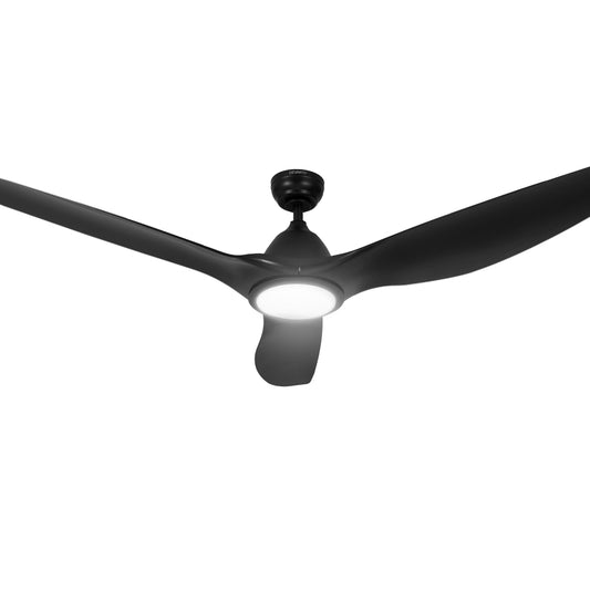 Devanti 64 Inch Ceiling Fan DC Motor w/Light w/Remote Black Appliances > Fans > Ceiling Fans