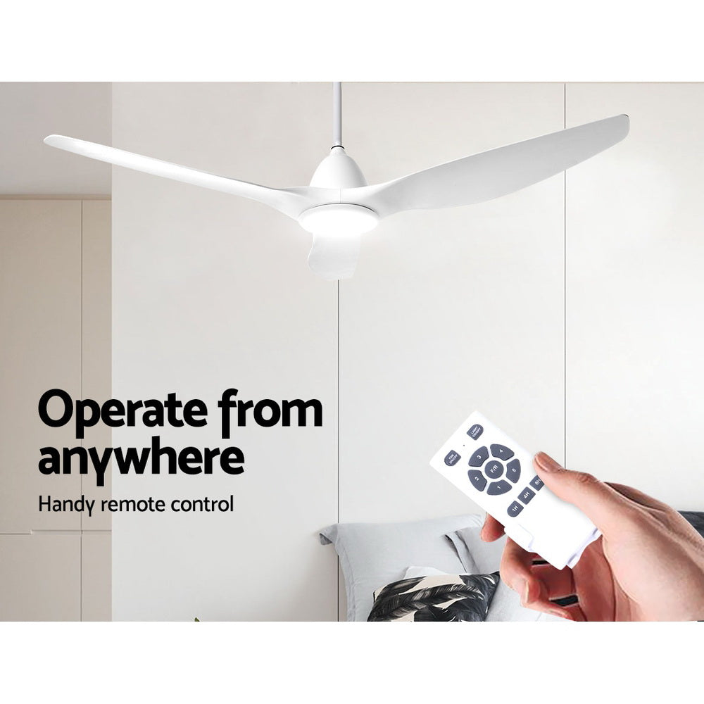 Devanti 64’’ Ceiling Fan DC Motor w/Light w/Remote White Appliances > Fans > Ceiling Fans