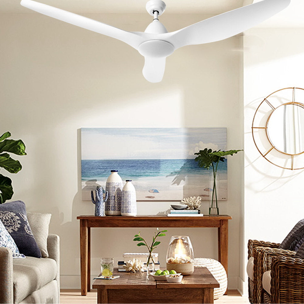 Devanti 64’’ Ceiling Fan DC Motor w/Light w/Remote White Appliances > Fans > Ceiling Fans