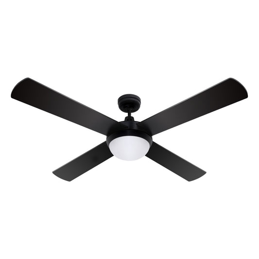 Devanti 52’’ Ceiling Fan AC Motor w/Light w/Remote Black Appliances > Fans > Ceiling Fans