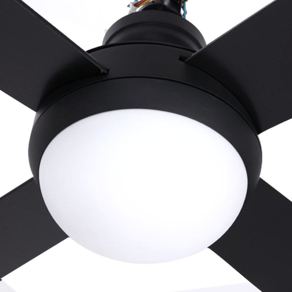 Devanti 52’’ Ceiling Fan AC Motor w/Light w/Remote Black Appliances > Fans > Ceiling Fans