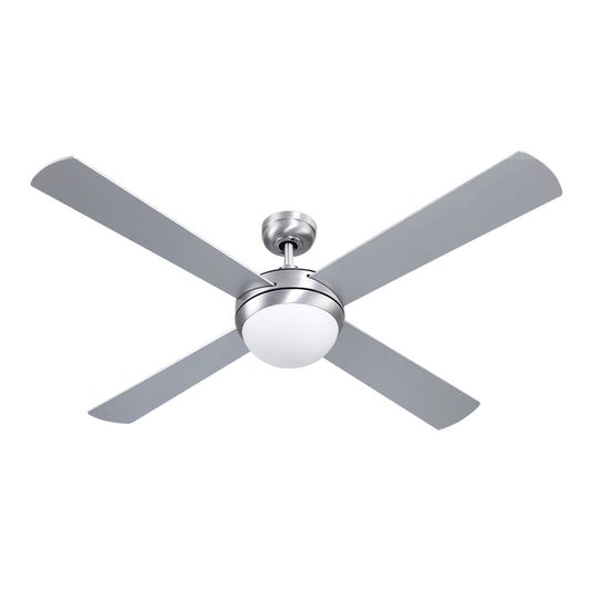 Devanti 52’’ Ceiling Fan AC Motor w/Light w/Remote Silver Appliances > Fans > Ceiling Fans