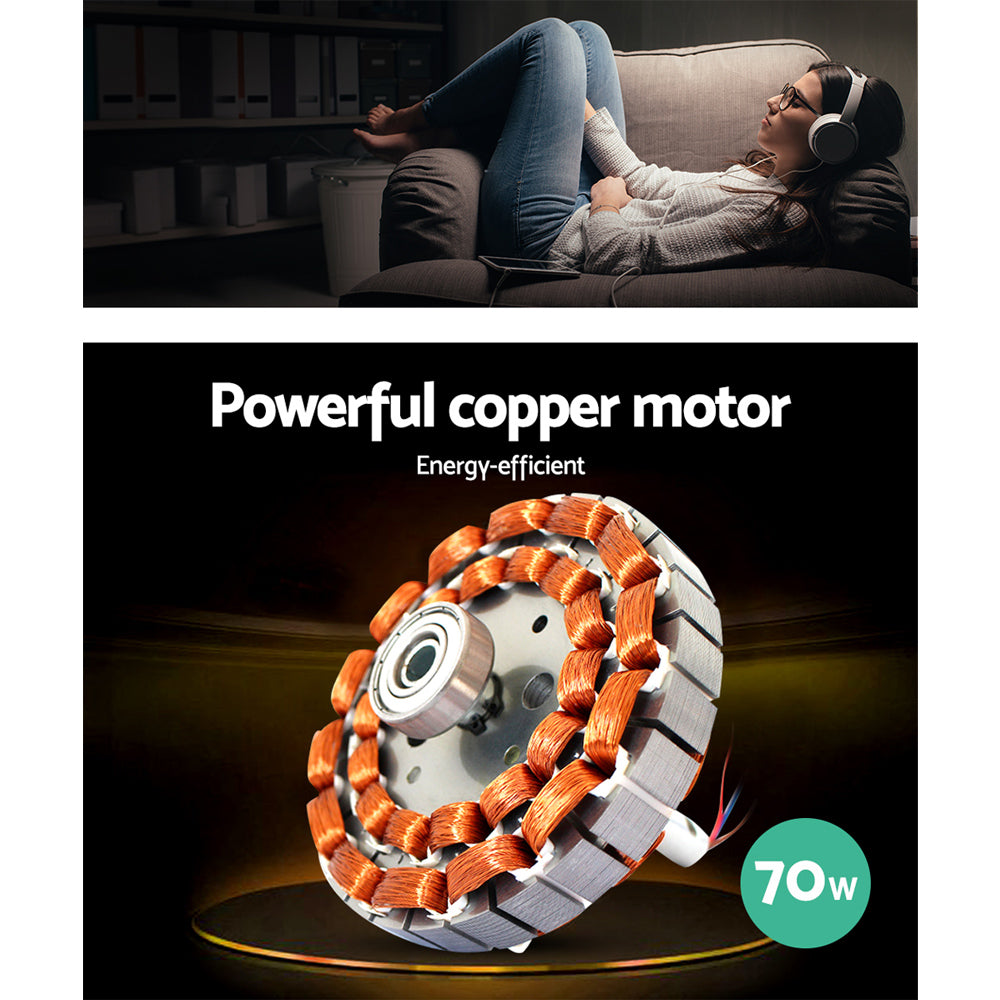Devanti 52’’ Ceiling Fan AC Motor w/Light w/Remote Silver Appliances > Fans > Ceiling Fans