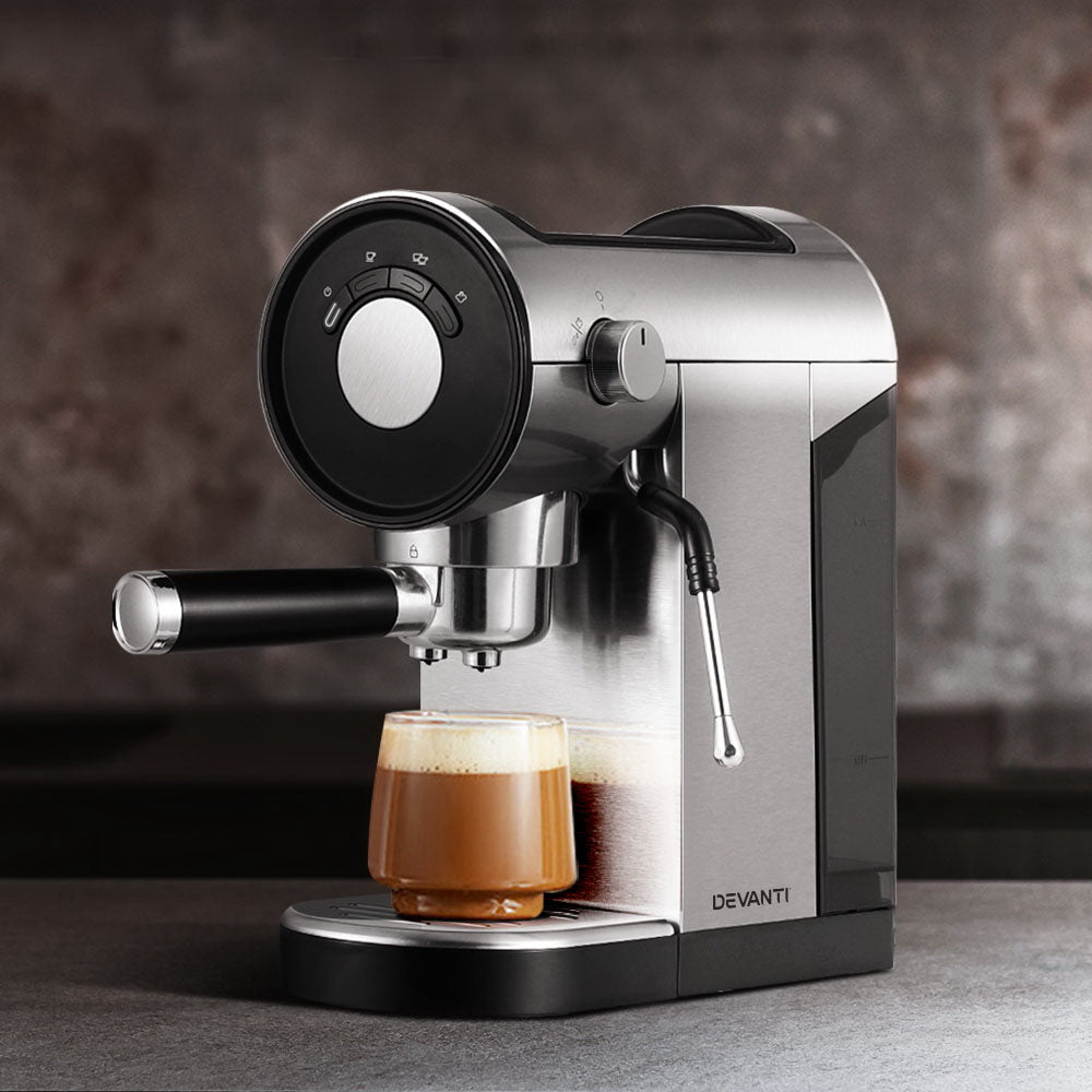 Devanti 20 Bar Coffee Machine Espresso Cafe Maker Appliances > Kitchen Appliances