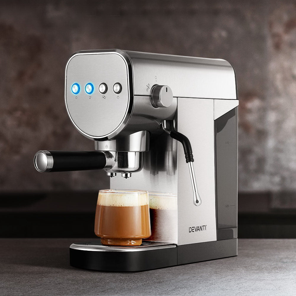 Devanti 20 Bar Coffee Machine Espresso Cafe Maker Appliances > Kitchen Appliances