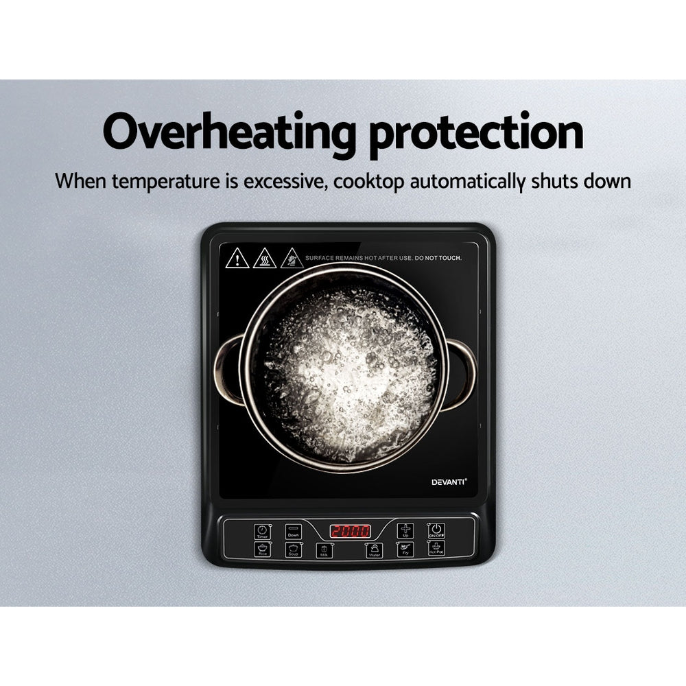 Devanti Induction Cooktop 30cm Portable Cooker Appliances > Kitchen Appliances