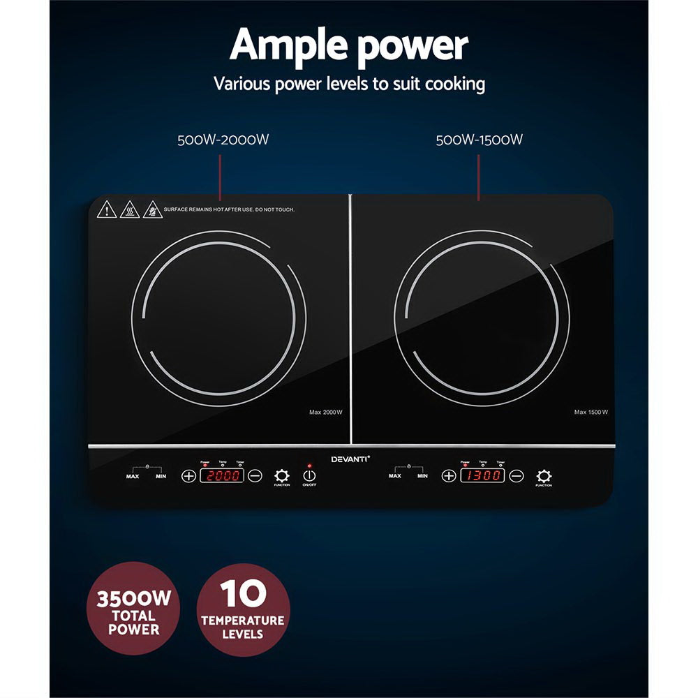 Devanti Induction Cooktop 60cm Portable Cooker Appliances > Kitchen Appliances
