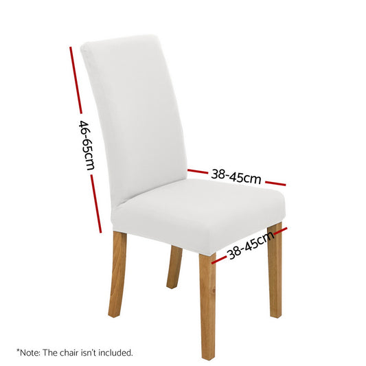Dining Chair Covers 4x Slipcovers Spandex Stretch Banquet Wedding White