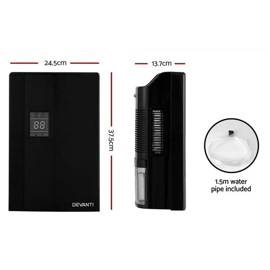 Devanti Dehumidifier 2L Air Purifier Black Appliances > Aroma Diffusers & Humidifiers