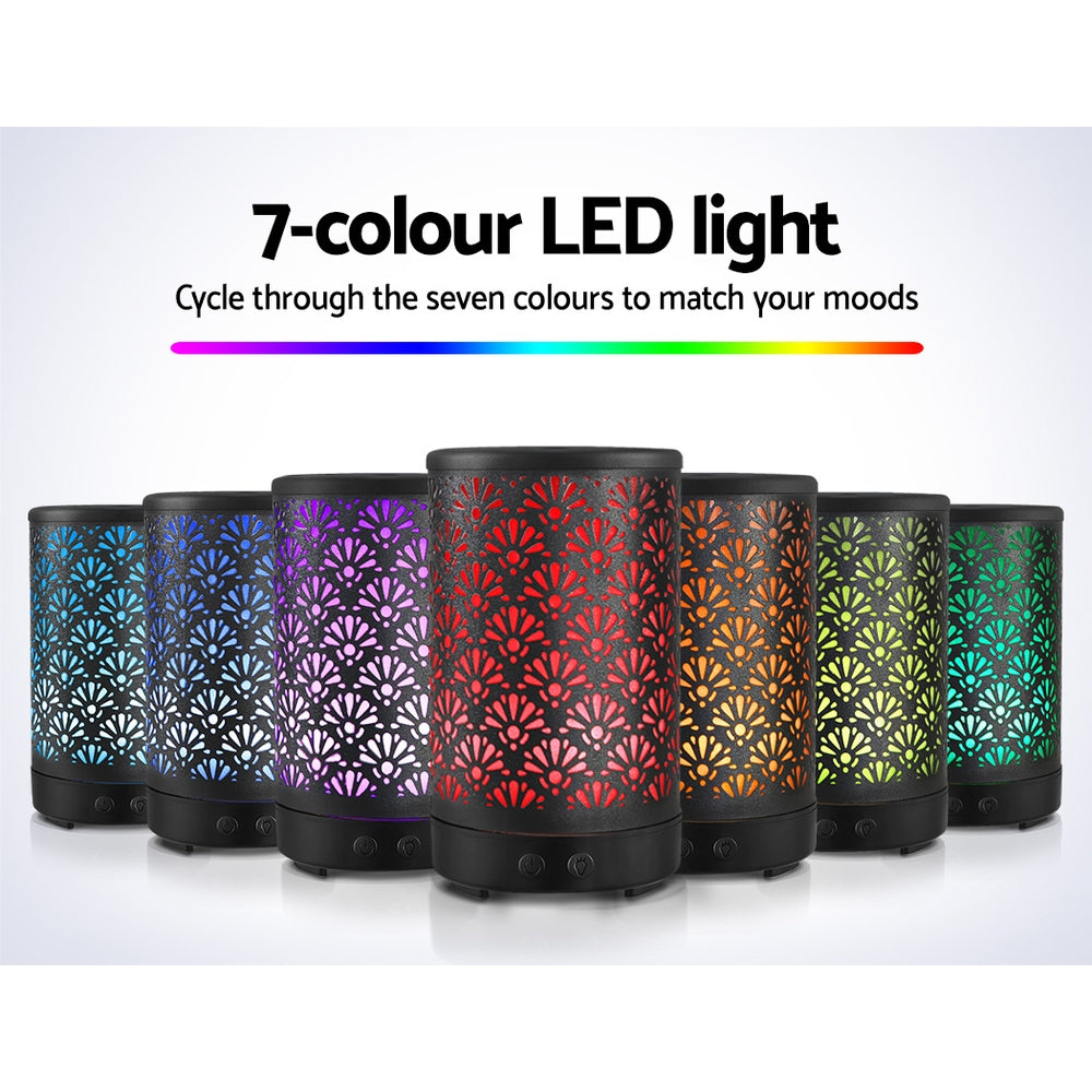Devanti Aroma Diffuser Aromatherapy Black 100ml Appliances > Aroma Diffusers & Humidifiers