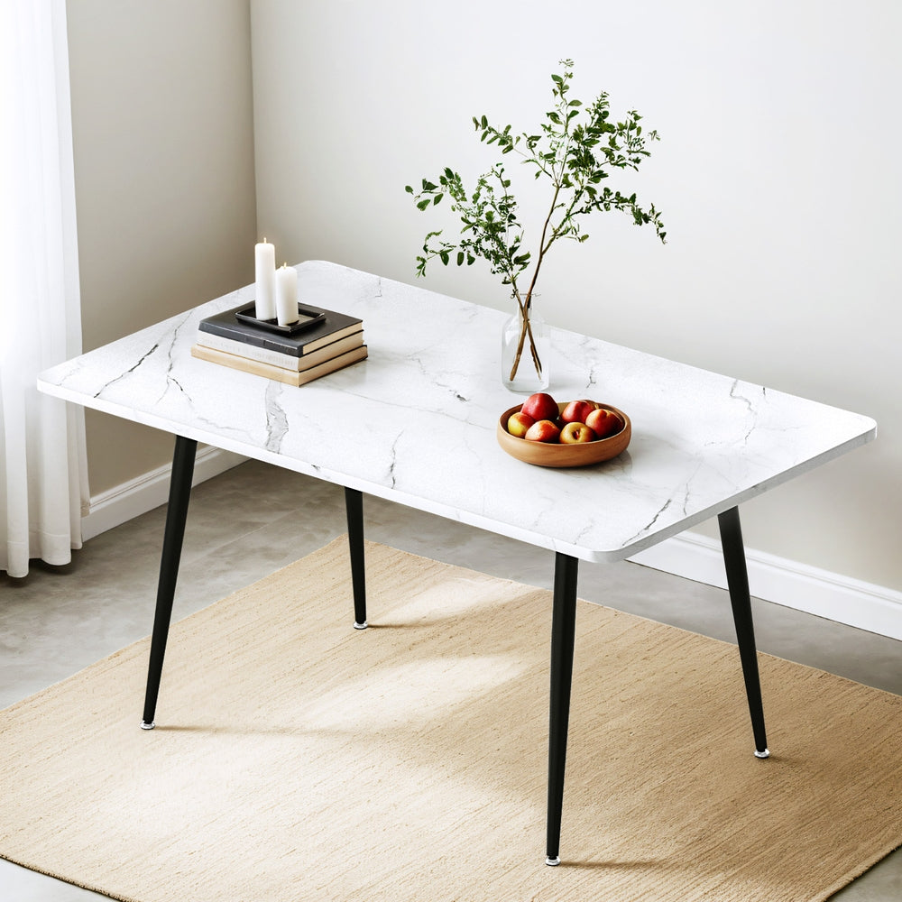 1.5M Artiss Dining Table Marble Effect - Furniture > Dining > Dining Tables
