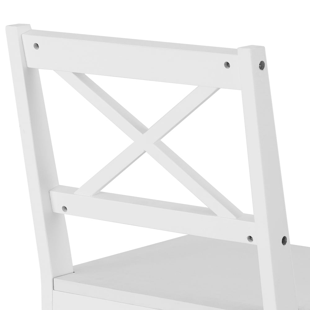 Artiss Dining Chairs and Table Dining Set 4 Cafe Chairs Set Of 5 4 Seater White - Furniture > Dining > Dining Set