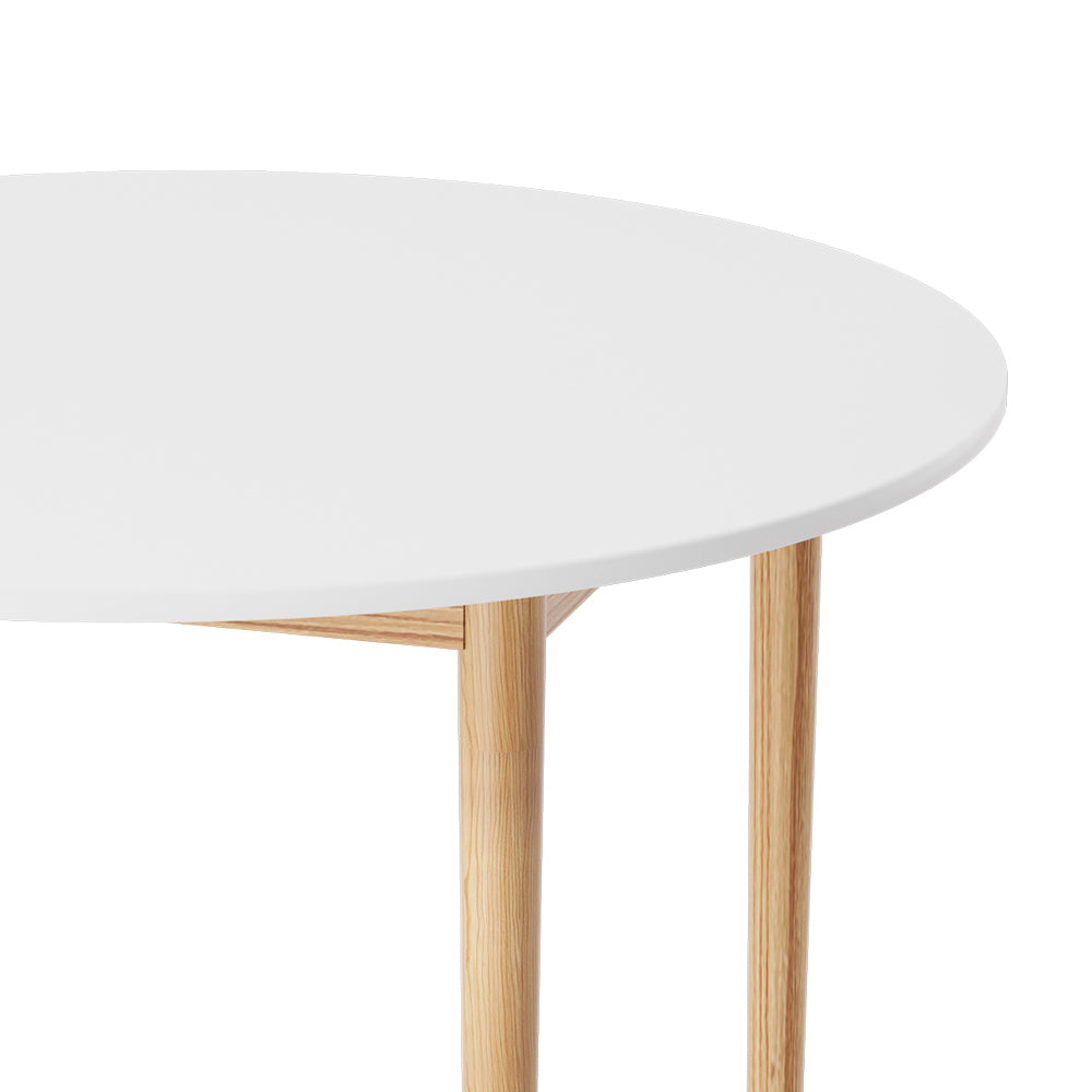 Artiss Dining Table Round White 108CM Diameter Demi Furniture > Dining > Dining Tables
