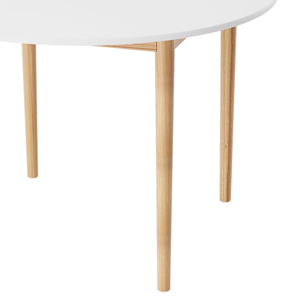 Artiss Dining Table Round White 108CM Diameter Demi Furniture > Dining > Dining Tables