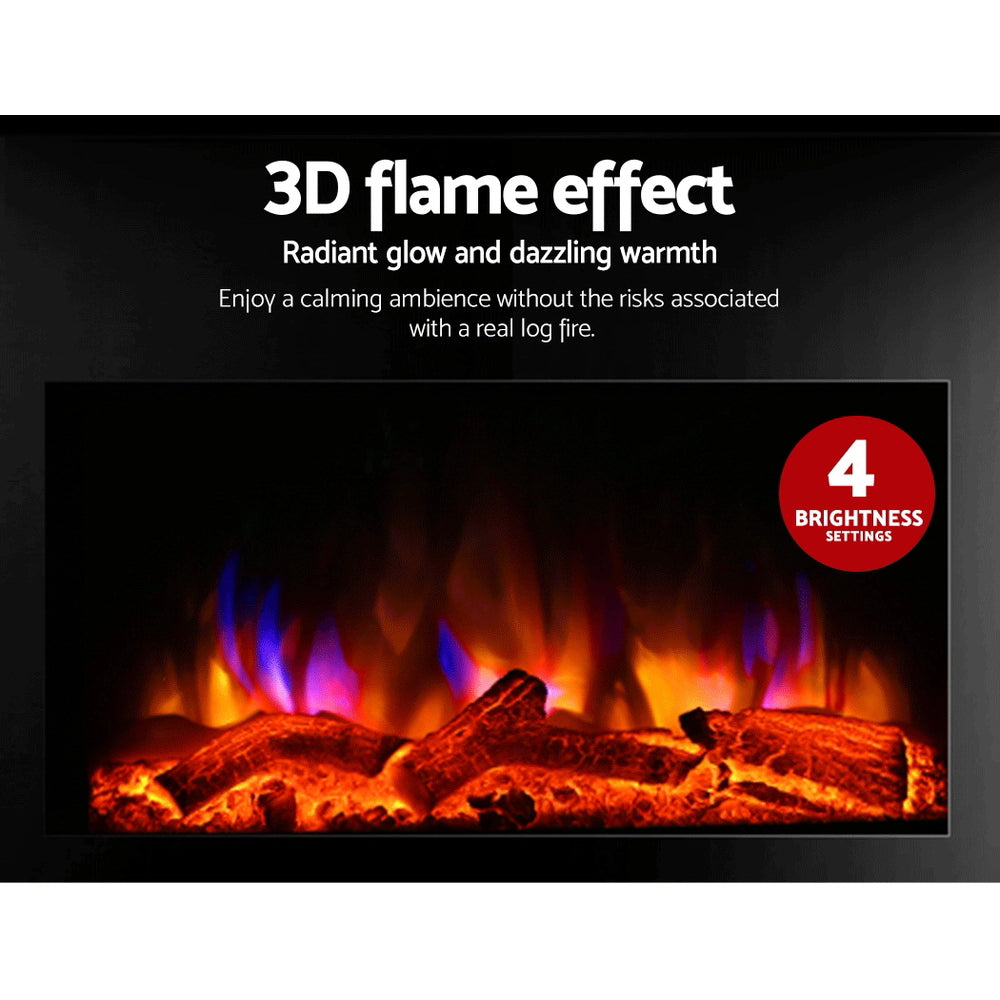 Devanti Electric Fireplace Fire Heater 2000W Appliances > Heaters