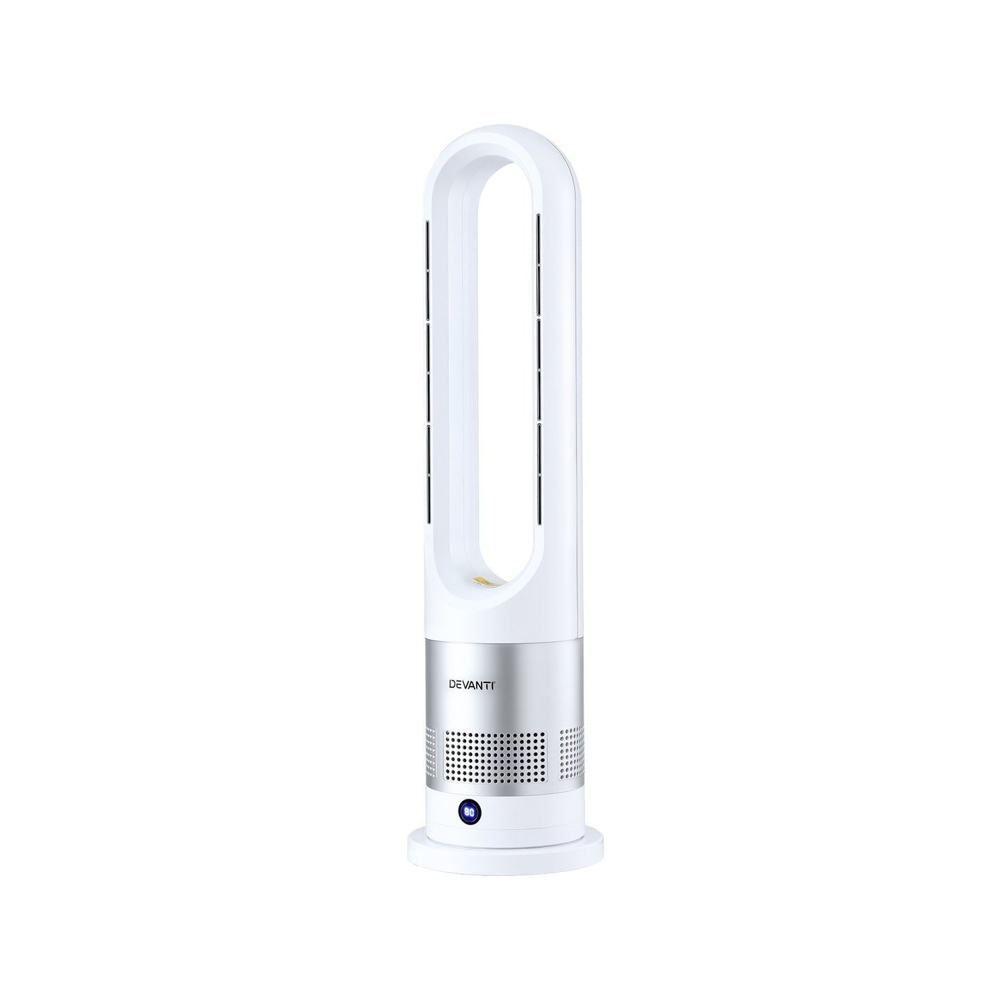Bladeless Tower Fan Heater and Cooler 2in1 Portable Oscillation Fan for Bedroom Room Office Use White