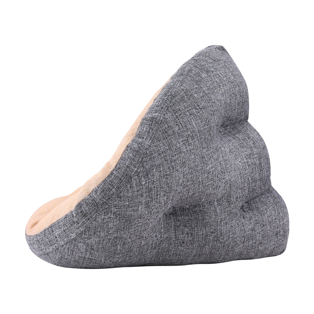 Artiss Floor Lounge Sofa Bed Chair Foldable Washable Beige Furniture > Bar Stools & Chairs > Arm Chairs & Recliners