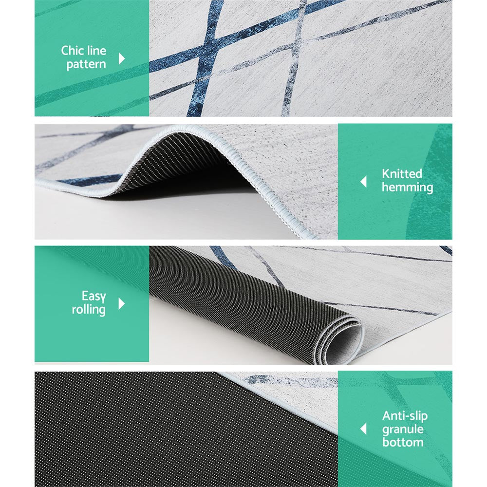 Artiss Rug 200x290cm Area Rug Washable Mat Large Carpet Soft Short Pile Jaca Home & Garden > Rugs > Floor Rugs