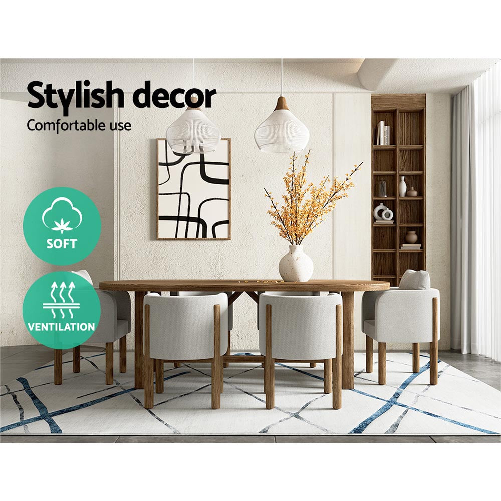 Artiss Rug 200x290cm Area Rug Washable Mat Large Carpet Soft Short Pile Jaca Home & Garden > Rugs > Floor Rugs