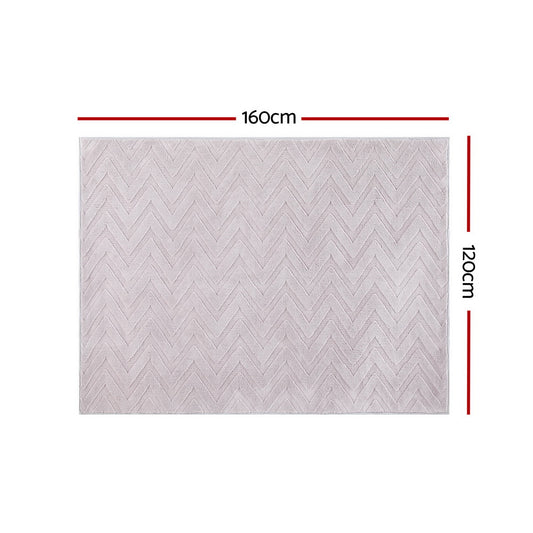 Artiss Rug 120x160cm Area Rug Washable Mat Large Carpet Microfiber Ripple Home & Garden > Rugs > Floor Rugs