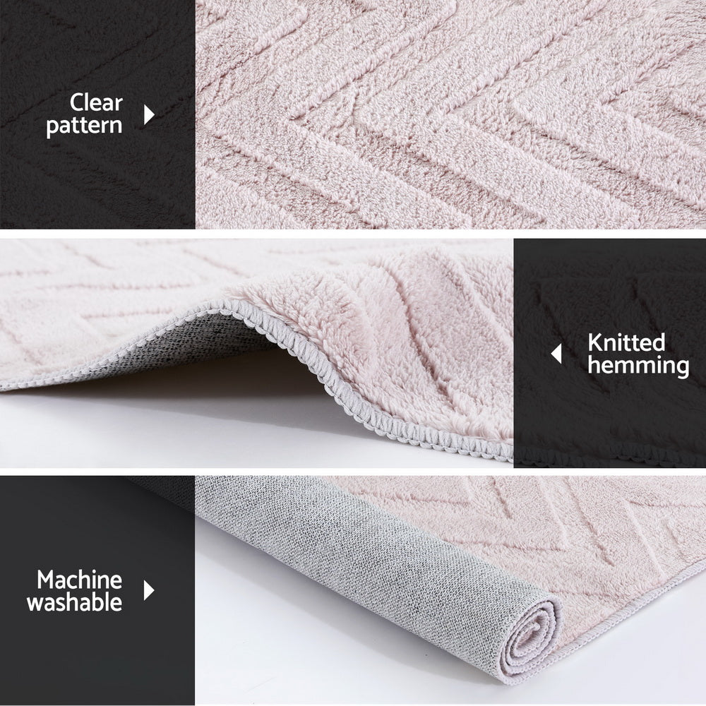 Artiss Rug 200x290cm Area Rug Washable Mat Large Carpet Microfiber Ripple - Home & Garden > Rugs > Floor Rugs