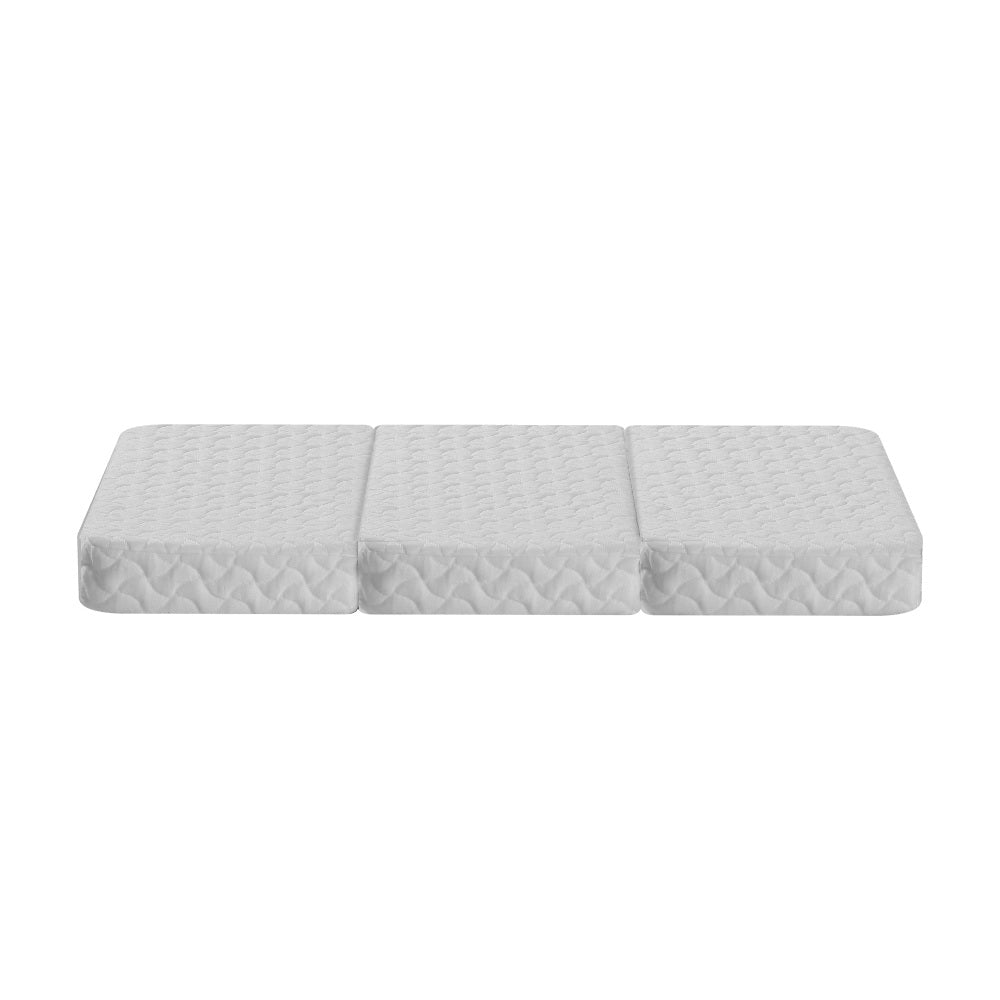 Giselle Bedding Foldable Mattress Folding Foam Cot Bed White Furniture > Mattresses