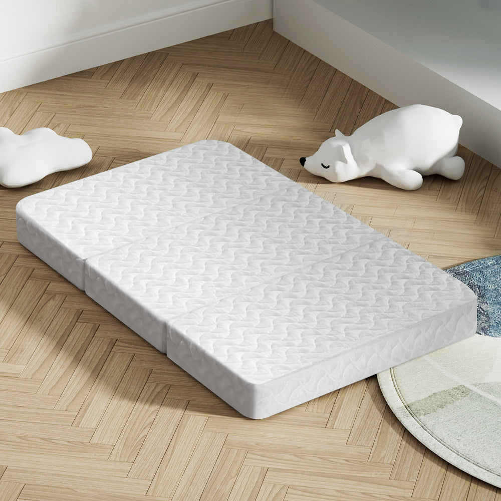 Giselle Bedding Foldable Mattress Folding Foam Cot Bed White Furniture > Mattresses
