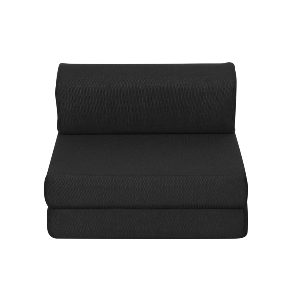 Giselle Bedding Foldable Mattress Folding Foam Bed Mat Black Furniture > Mattresses
