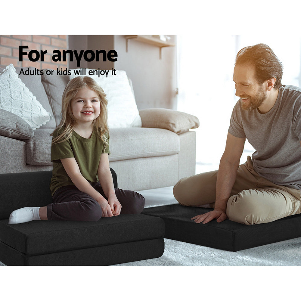 Giselle Bedding Foldable Mattress Folding Foam Bed Mat Black Furniture > Mattresses