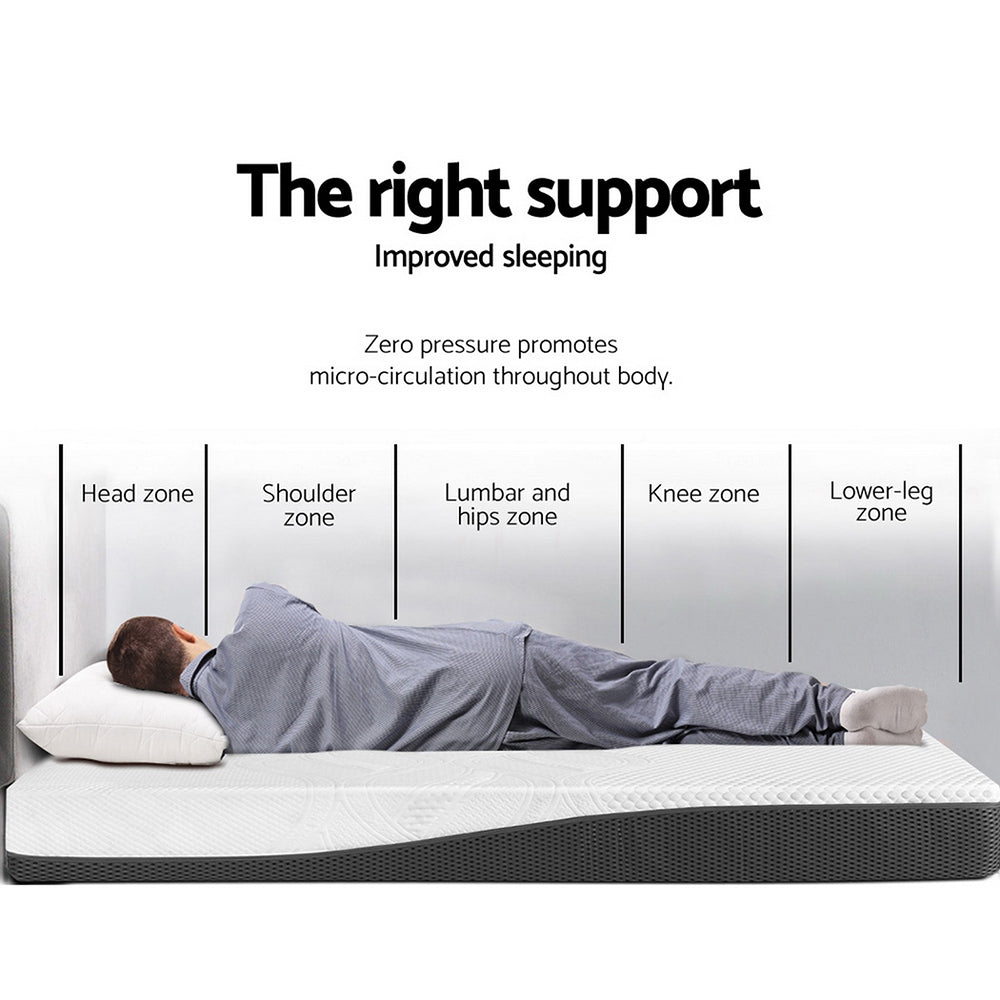 Giselle Bedding Memory Foam Mattress Bed Cool Gel Non Spring 21cm Queen - Furniture > Mattresses > Mattress Toppers