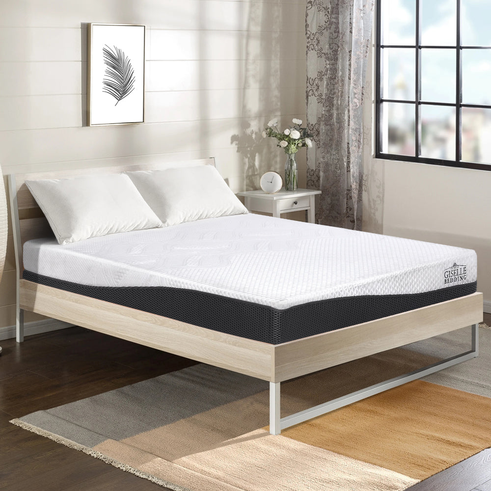 Giselle Bedding Memory Foam Mattress Bed Cool Gel Non Spring 21cm Queen - Furniture > Mattresses > Mattress Toppers