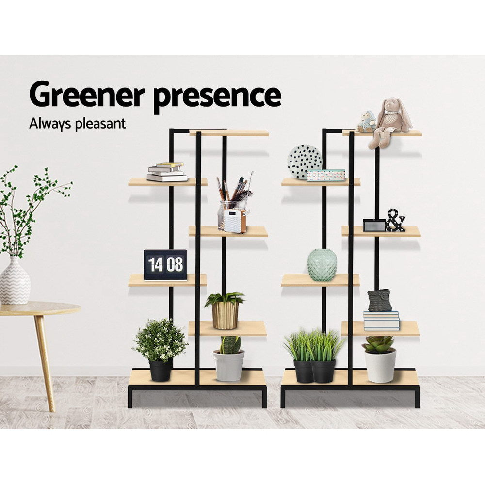 Artiss Plant Stand 6 Tier Metal Zigzag Flower Pot Shelf Furniture > Outdoor