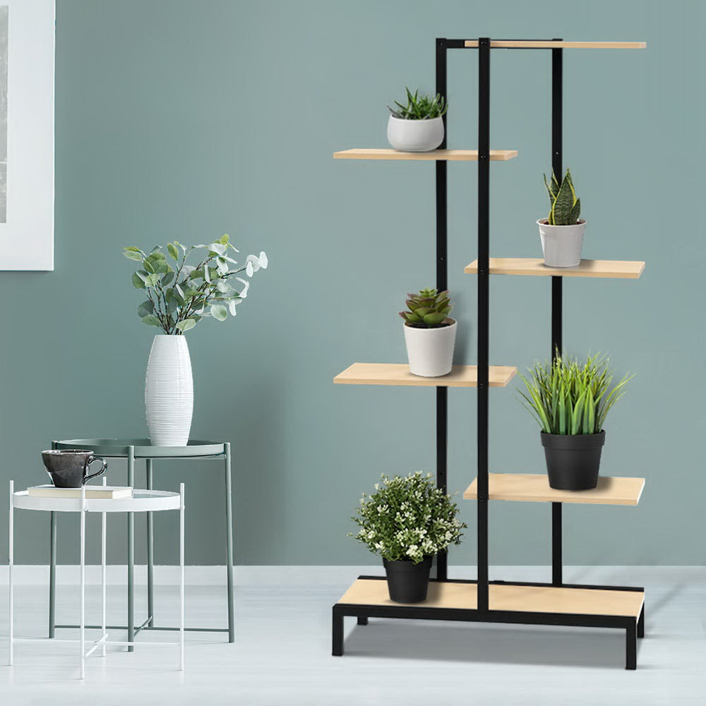 Artiss Plant Stand 6 Tier Metal Zigzag Flower Pot Shelf Furniture > Outdoor