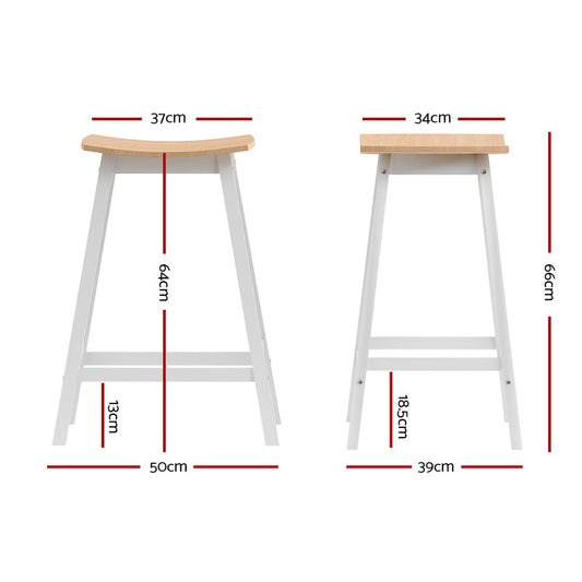 Artiss 2x Bar Stools Wooden Chairs Oak Furniture > Bar Stools & Chairs > Table & Bar Stools