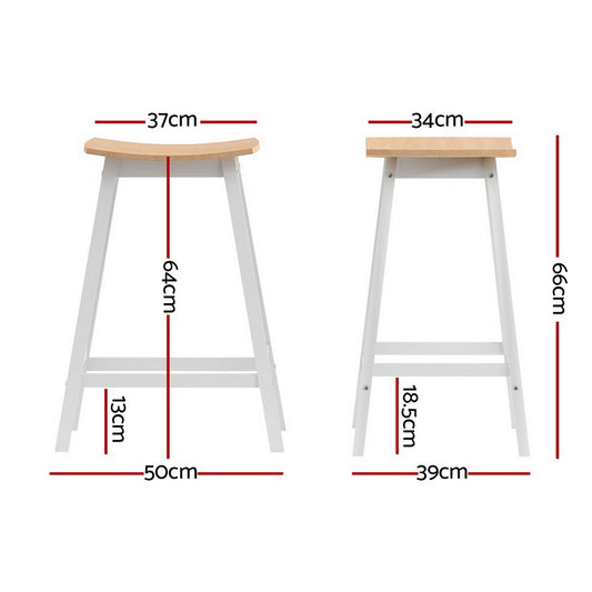 Artiss 4x Bar Stools Wooden Chairs Oak Furniture > Bar Stools & Chairs > Massage Chairs