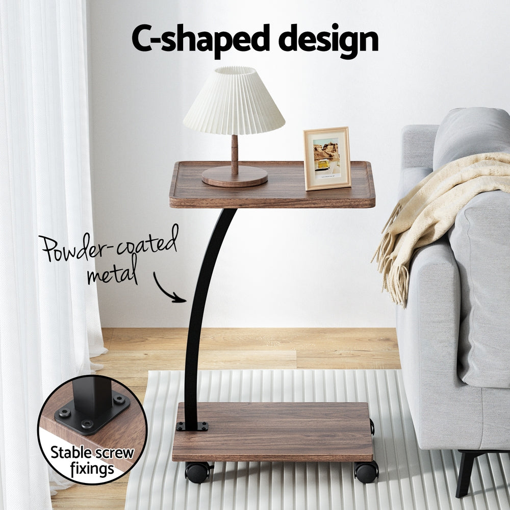Artiss Coffee Table C Shaped - Furniture > Living Room > Coffee Tables