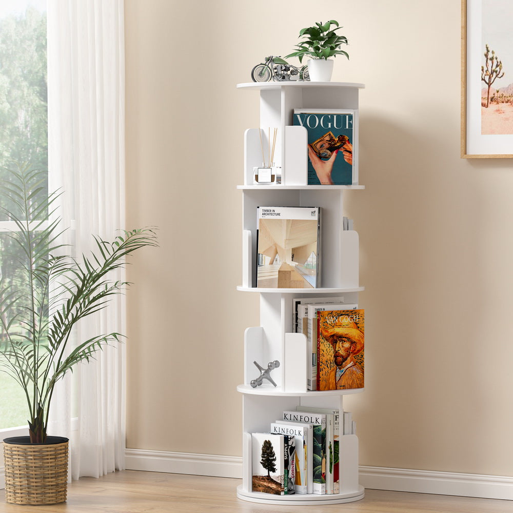 Artiss Bookshelf 4 Tiers EDIE White Furniture > Bedroom