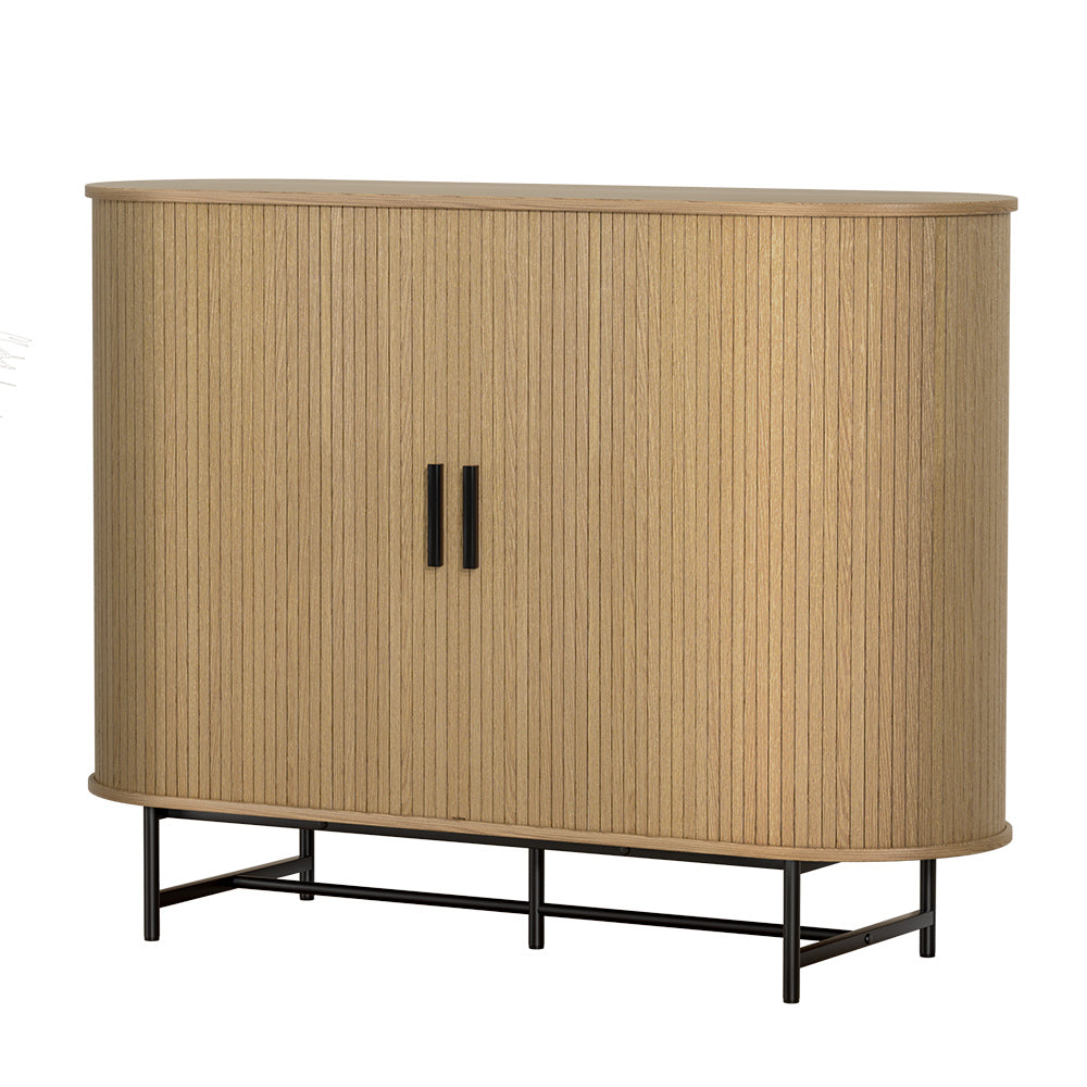 Artiss Buffet Sideboard Cupboard Cabinet Sliding Doors Pantry Storage Oak PIIA - Furniture > Dining > Buffets &