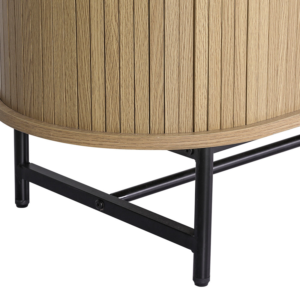 Artiss Buffet Sideboard Cupboard Cabinet Sliding Doors Pantry Storage Oak PIIA - Furniture > Dining > Buffets &